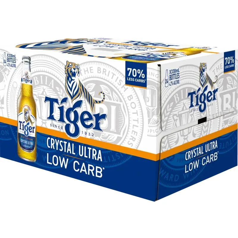 Tiger Crystal Ultra Low Carb 24pk Bottles
