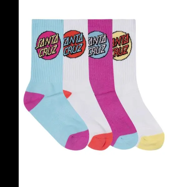 Santa Cruz Other Dot Crew Sock 4 Pack