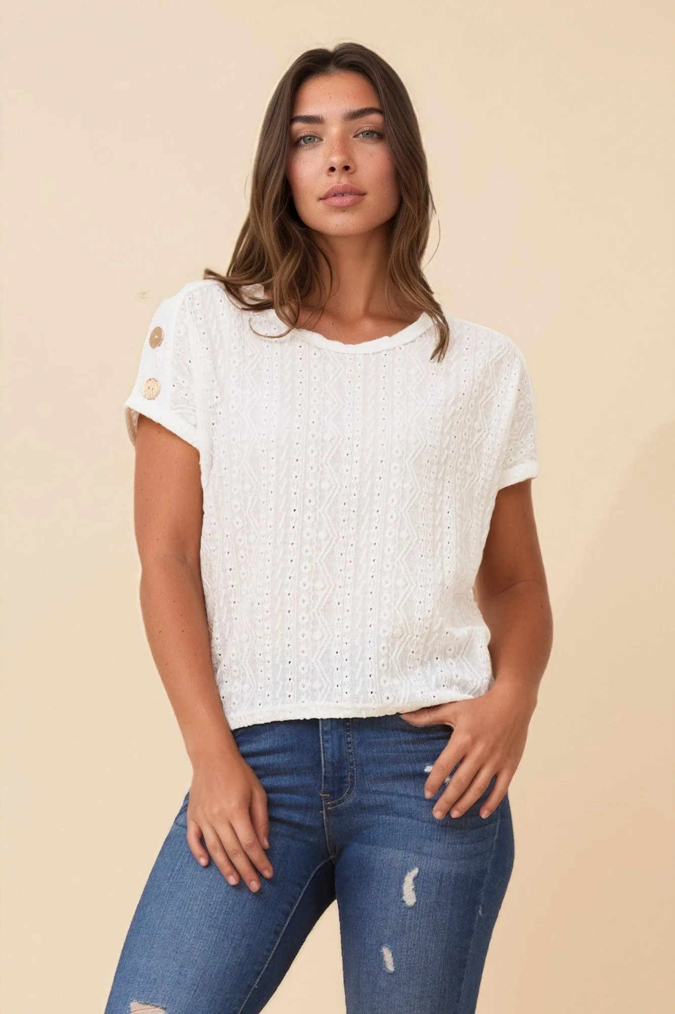 RUBINA BRODERIE ANGLAISE TOP