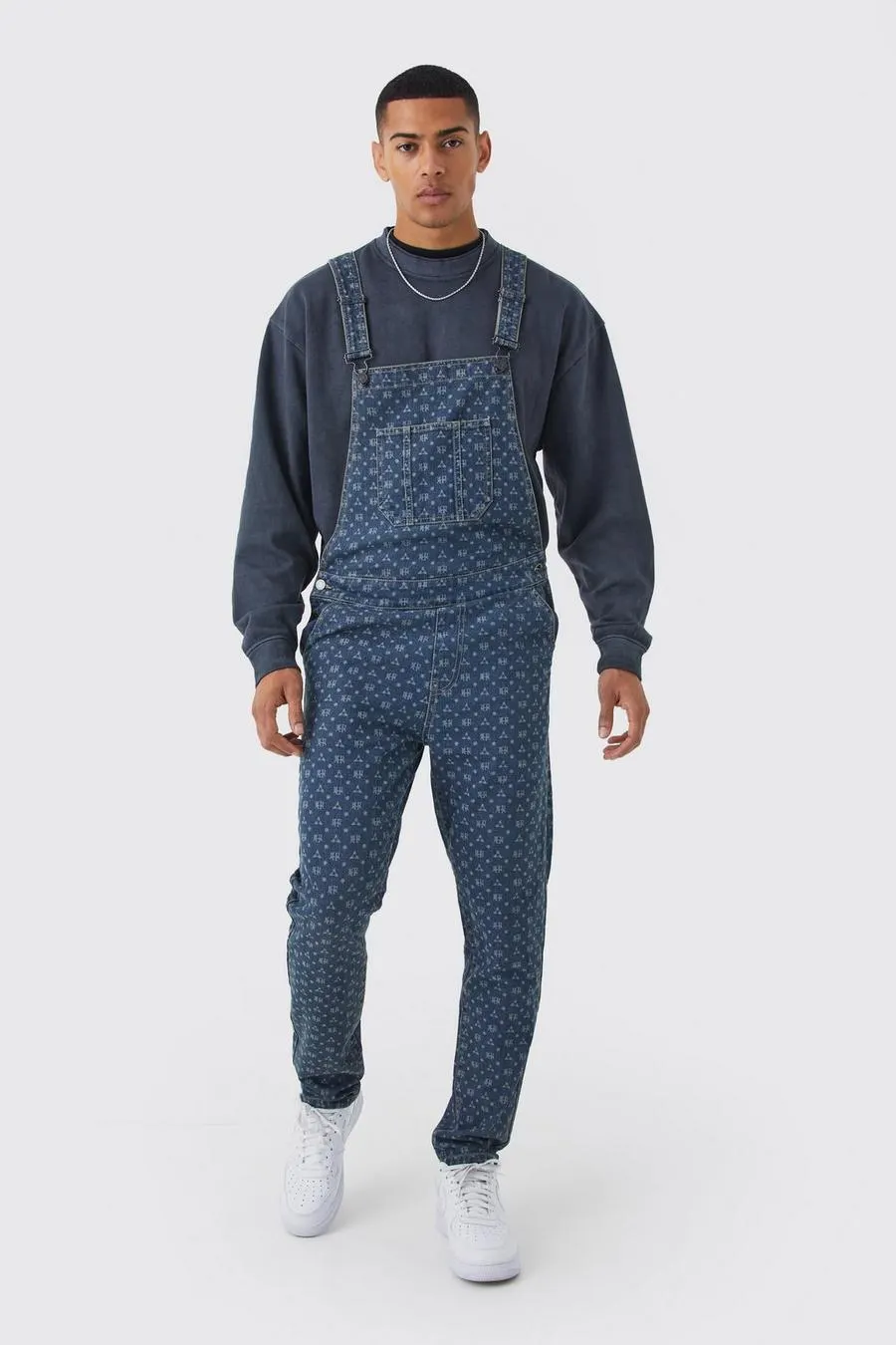 Slim Lazer Print Dungaree