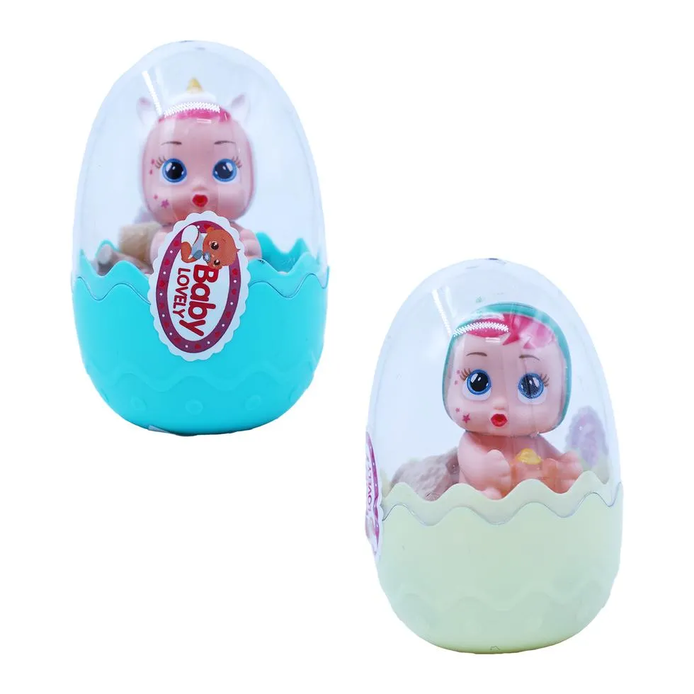 Doll Baby with Hats in Egg 11cm