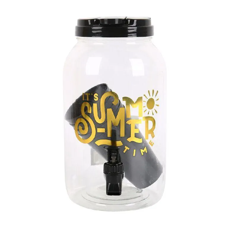 Living & Co Reusable Drinks Dispenser Set Black