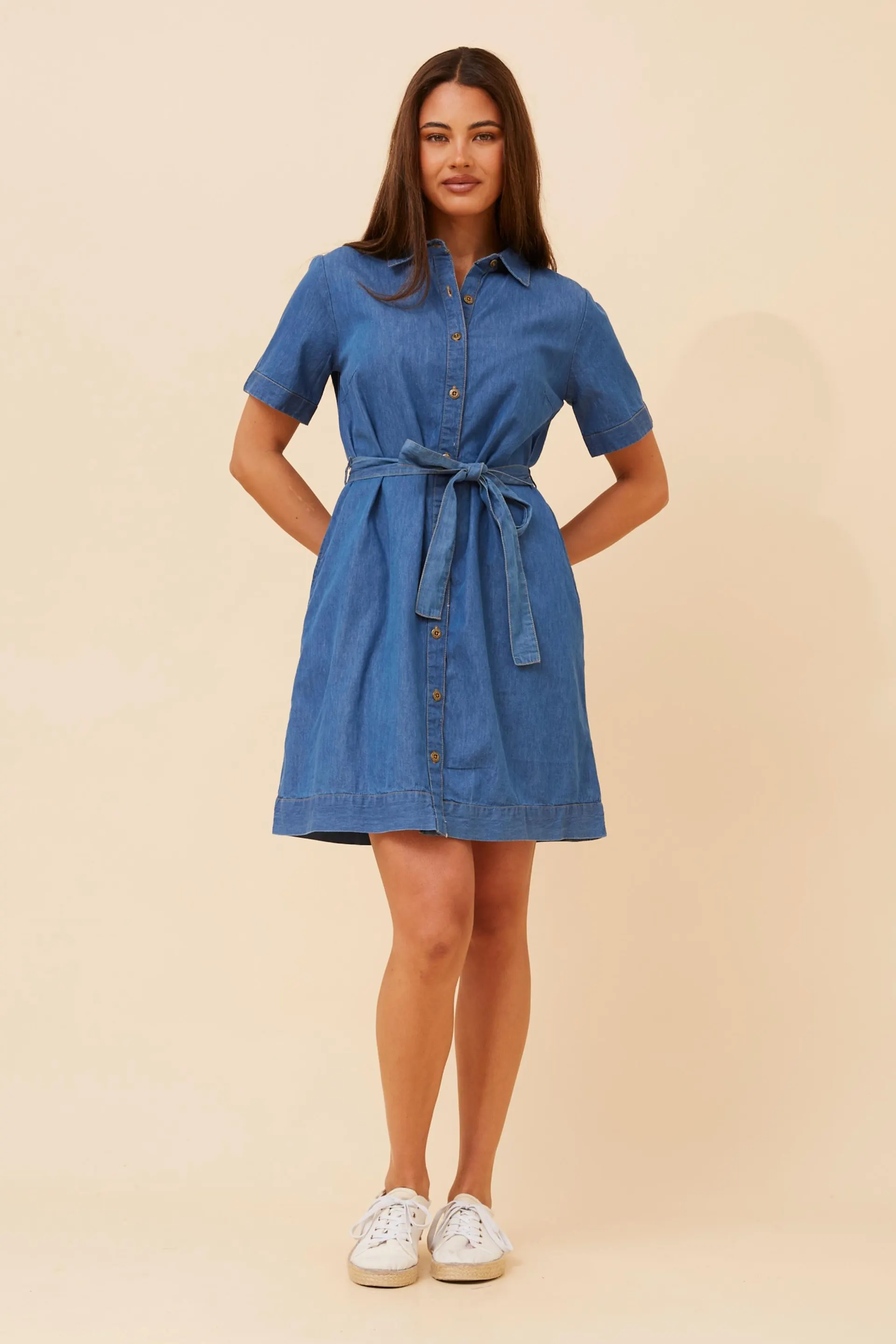 KRISHIKA DENIM SHIRT DRESS