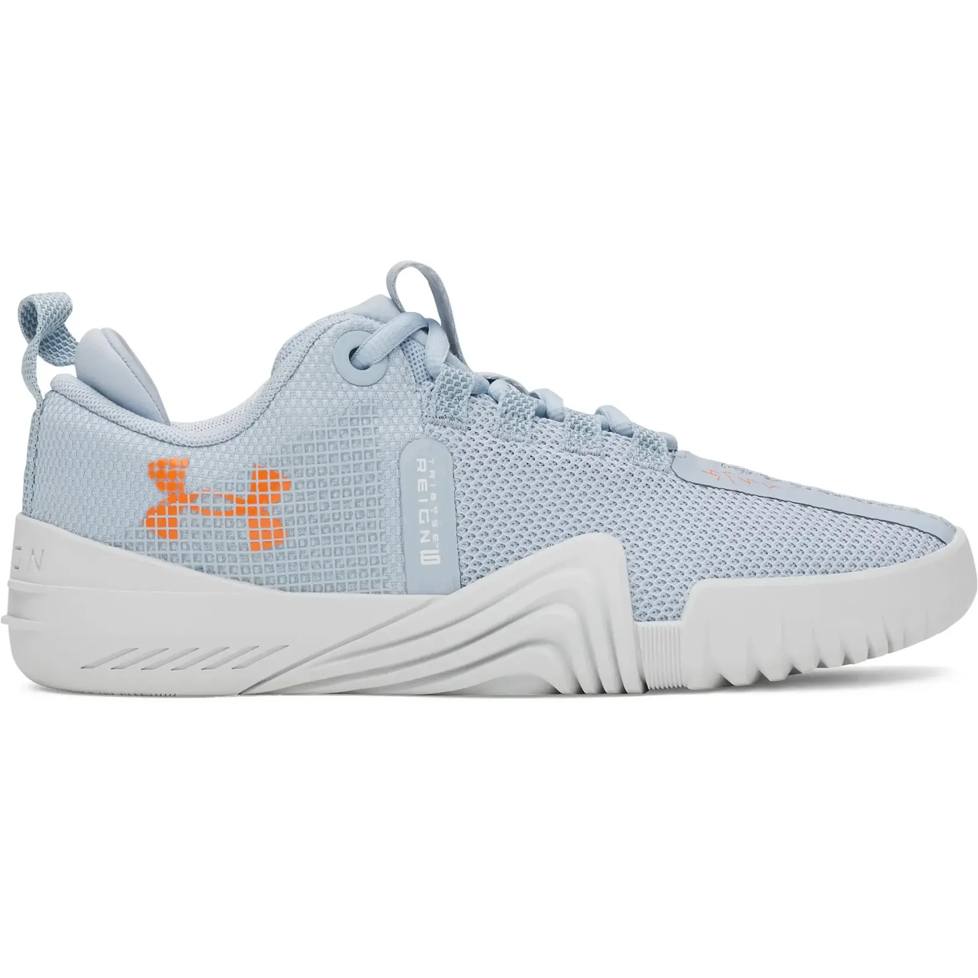 Under Armour Womens TriBase Reign 6 Training Shoes Blue Calm/Distant Grey/Solar Orange
