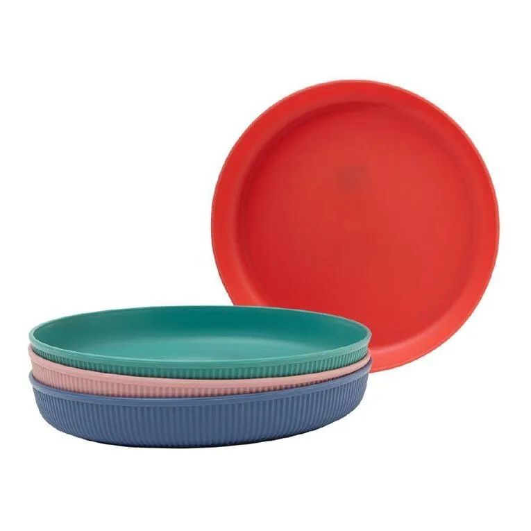 Living & Co Tropical Picnic Plates 22cm Multi-Coloured 4 Pack