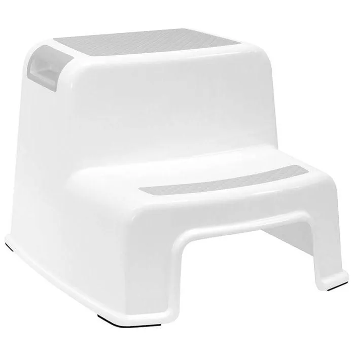 All Set 100kg Grey 2 Step Domestic Plastic Step Stool