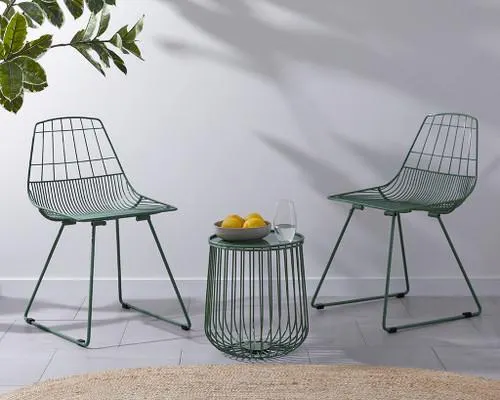 Hunter Outdoor Dining Chair - Set of 2 - Forest Green