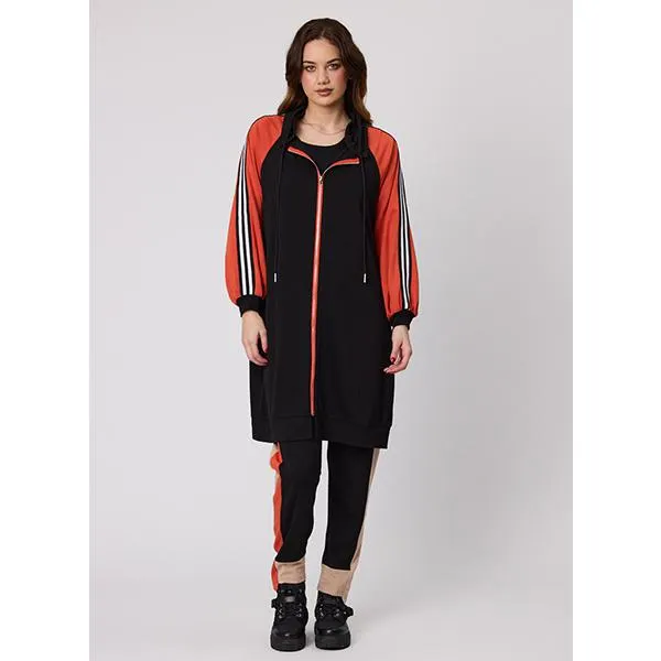 Nico Long Hooded Jacket Black