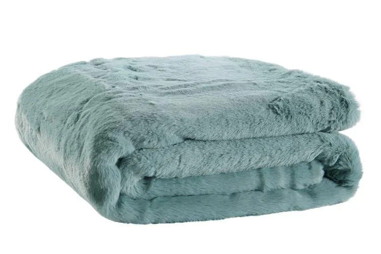 Matt Blatt Delmar Faux Fur Throw (Jade, 180cm x 200cm)