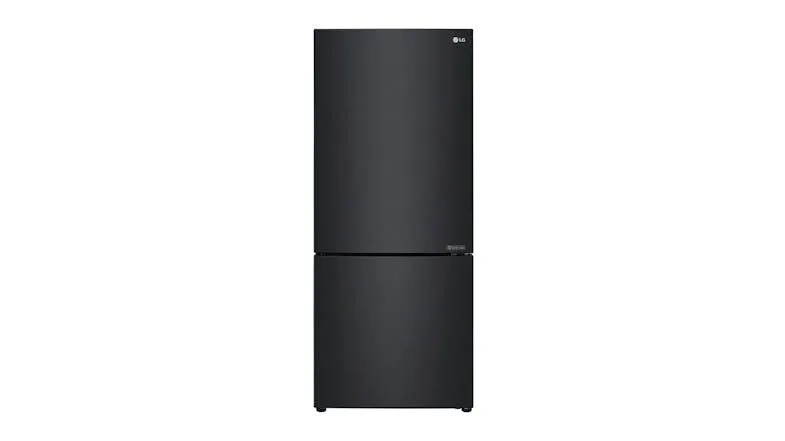 LG 420L Bottom Mount Fridge Freezer - Matte Black (GB-455MBL)