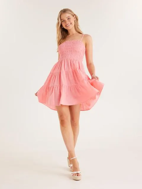 Goodie Shirred Mini Dress