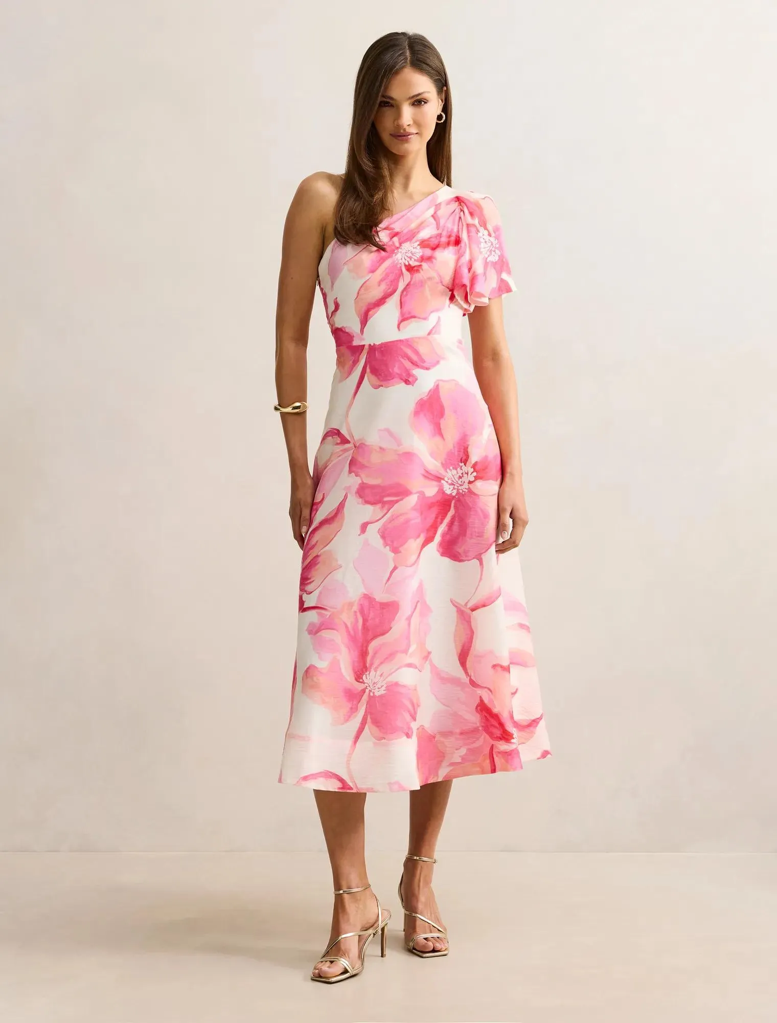 Mattea One Shoulder Midi Dress