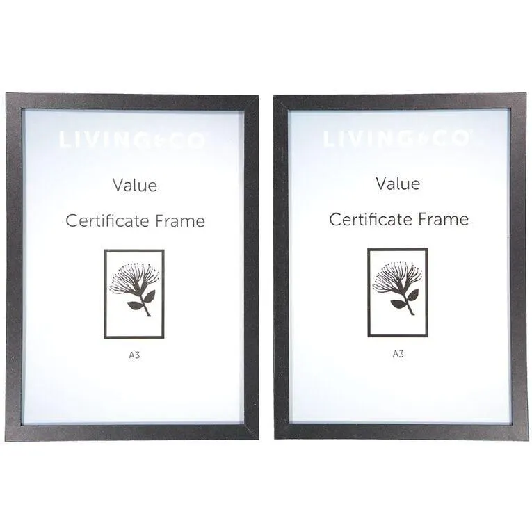 Living & Co Value Certificate Frame 2 Pack