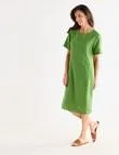 Ella J Linen Shift Dress, Basil