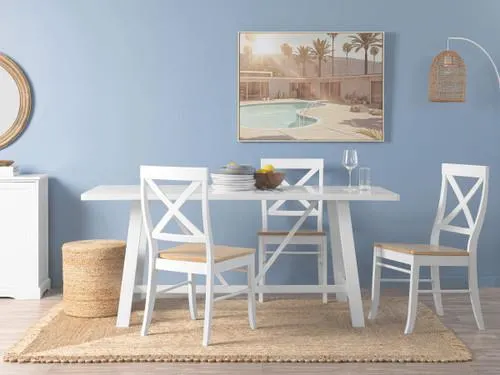 Hamptons Dining Chair - White/Natural