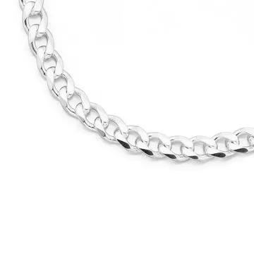 Sterling Silver 55cm Curb Chain
