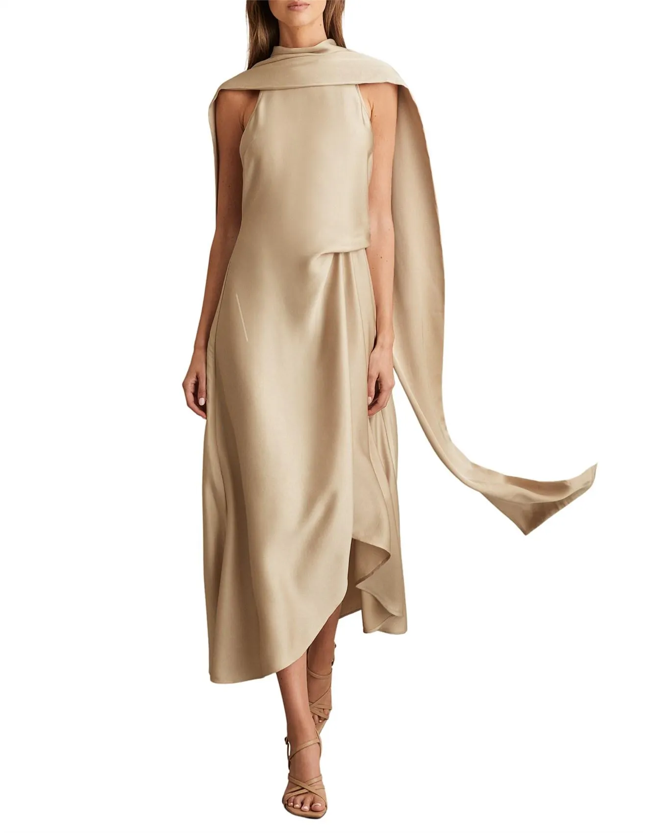Michelle Drape Occasion Midi Dress