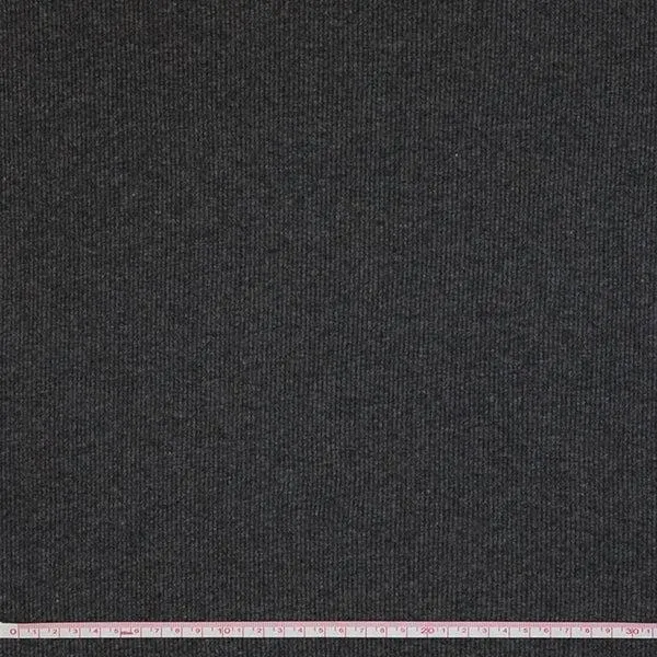 Ribbing Fabric, Charcoal- Width 60cm