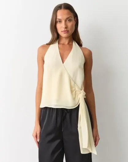 Chiffon Wrap Halter Top