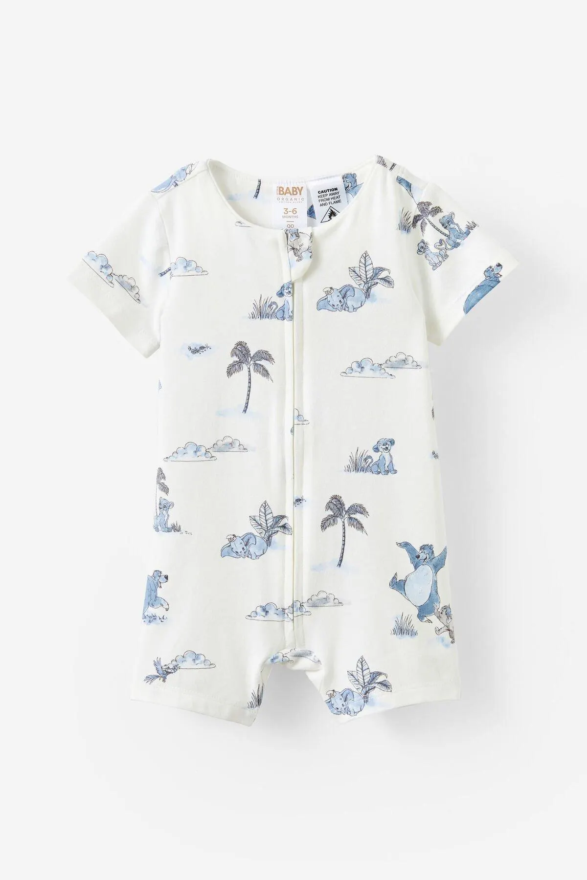 Disney Short Sleeve Zip Romper