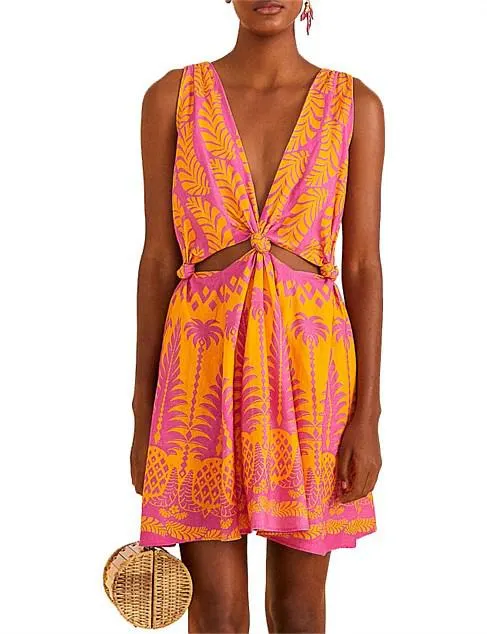 PINEAPPLE LOVE ORANGE MINI DRESS