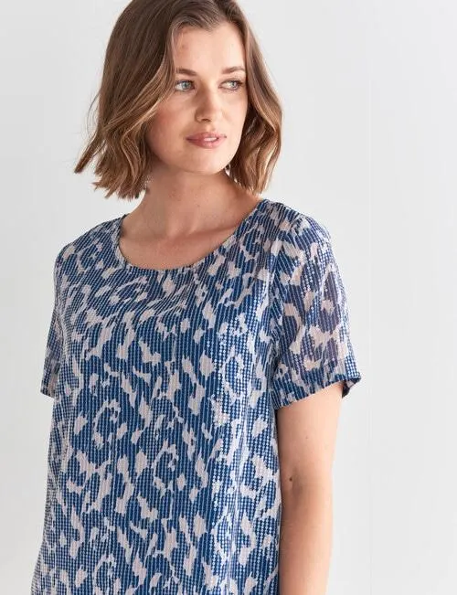 Jigsaw Sequin Echo Top, Teal