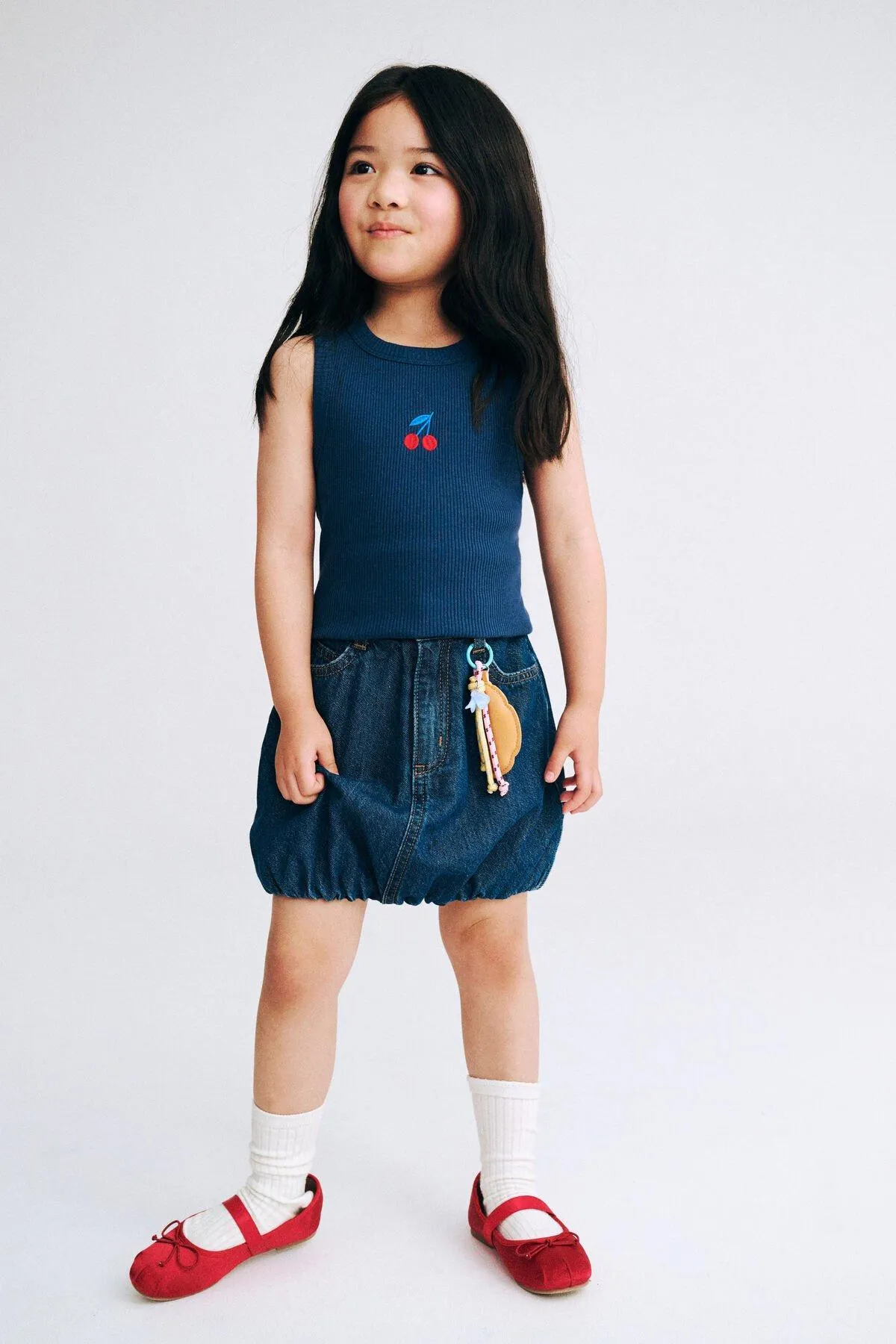 Mini Bubble Denim Skirt