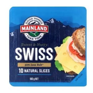 Mainland Swiss Cheese Slices 180g