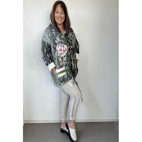 Italian Foil Hood Jacket Green