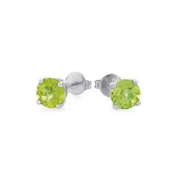 9ct White Gold, Peridot Studs