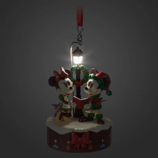 Mickey & Minnie Mouse Light-Up Ornament, World Showcase Germany Holiday