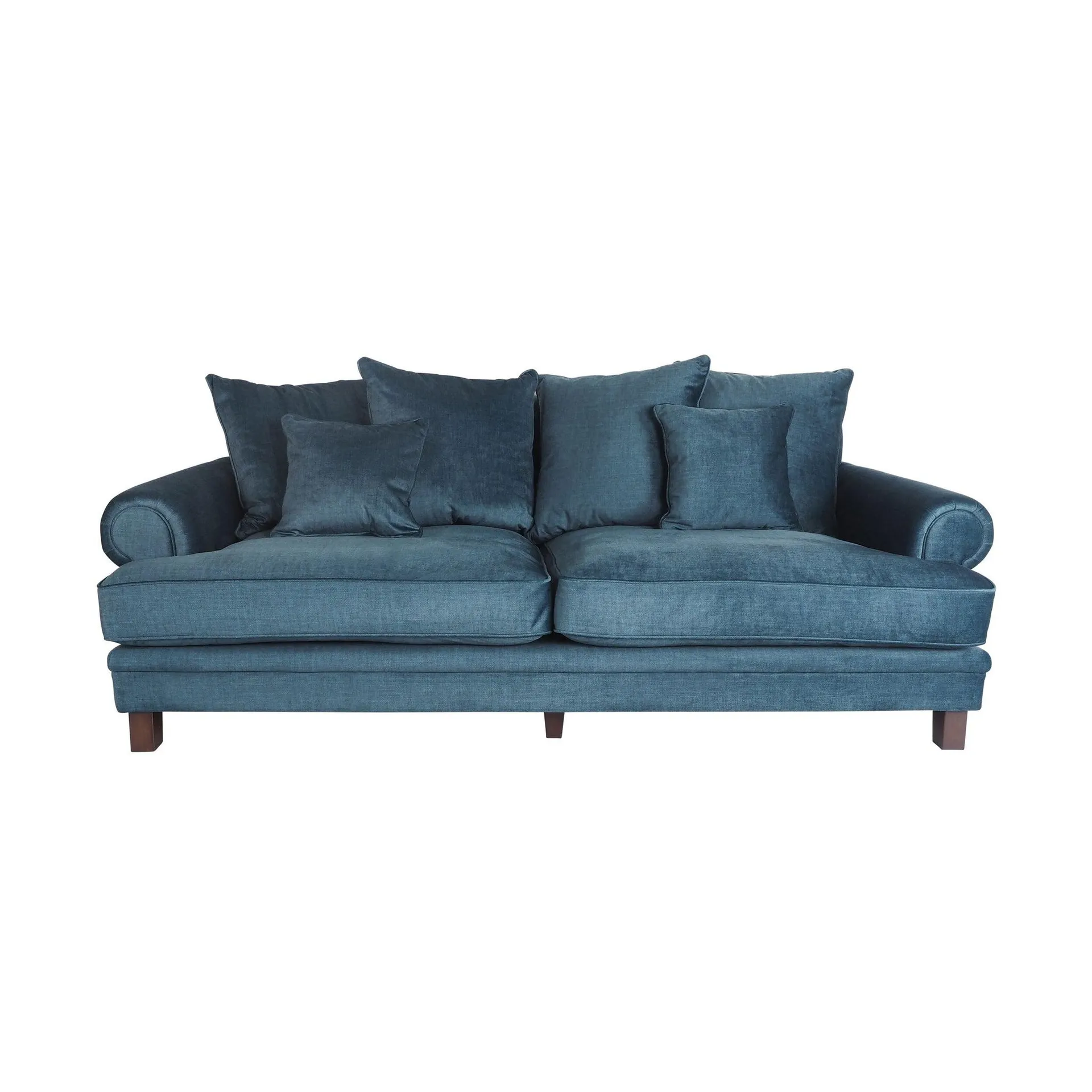 Lisette 3.5 Seater Extra-Deep Velvet Sofa Luxe Emerald Green C-003