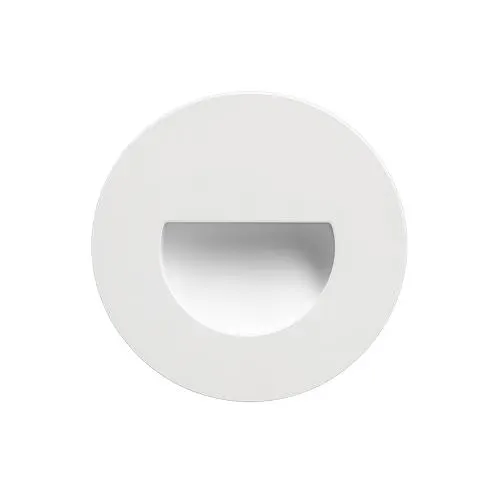 Peko 3W 3000K Round White 8Cm Led Recessed Wall Light