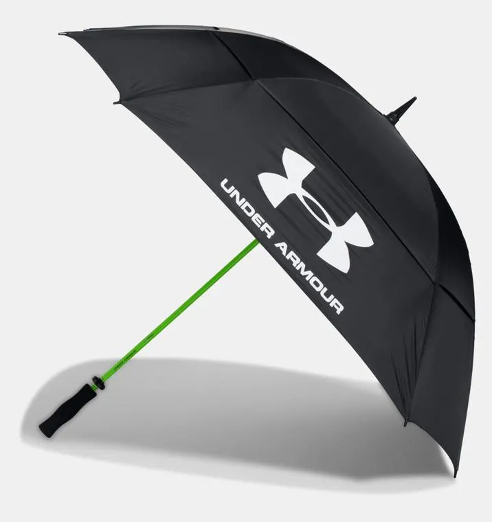 Under Armour® Unisex Golf Umbrella Black/Hi-Vis Yellow/White