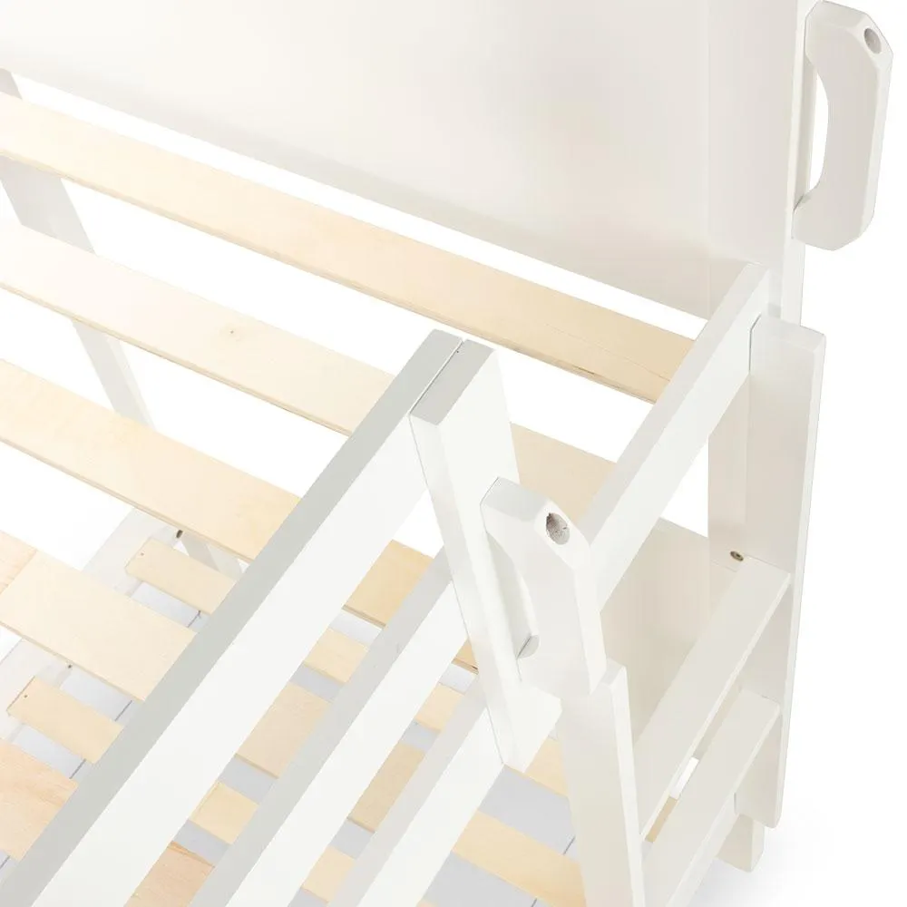 Casey King Single/King Single Bunk Bed Frame, White