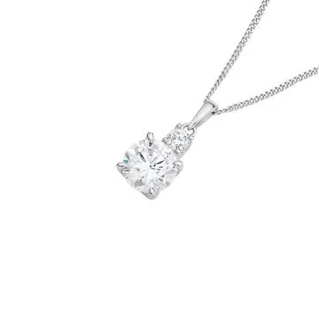 Silver Double CZ Pendant