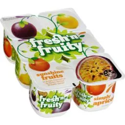 Fresh n Fruity Yoghurt Sunshine Fruits 6 Pack