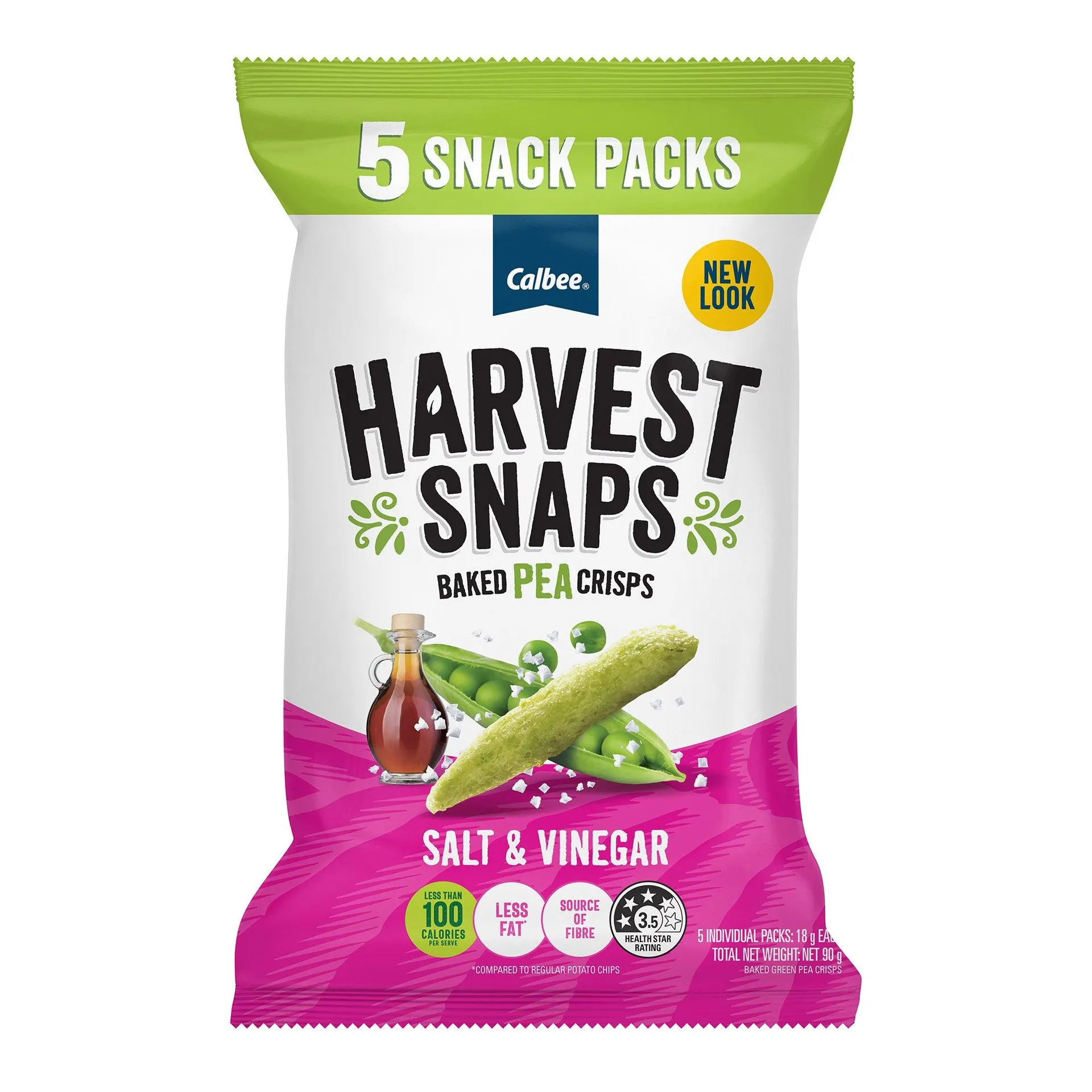 Harvest Snaps Multipack Salt & Vinegar 90g 5pk