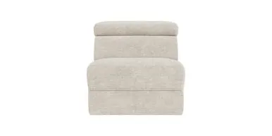 Stevie Modular Armless Chair with Adjustable Headrest in Fabric