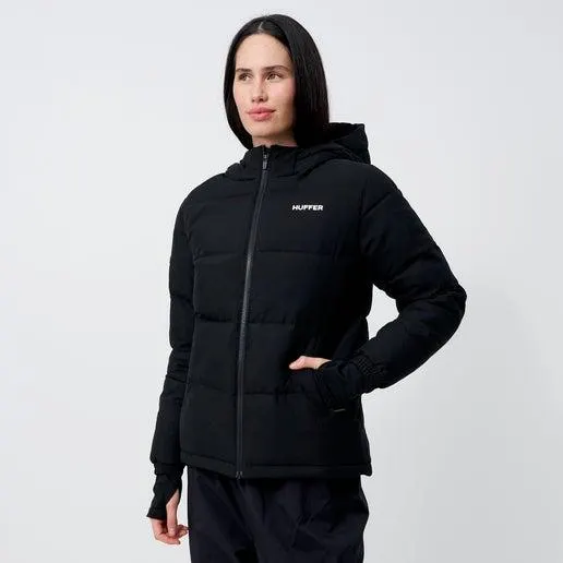 Huffer Mount Women's Puffer Jacket in Black