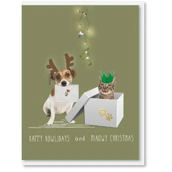 Happy Howlidays Cat and Dog