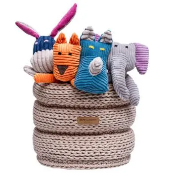 Ring Basket For Dog Toys - Beige