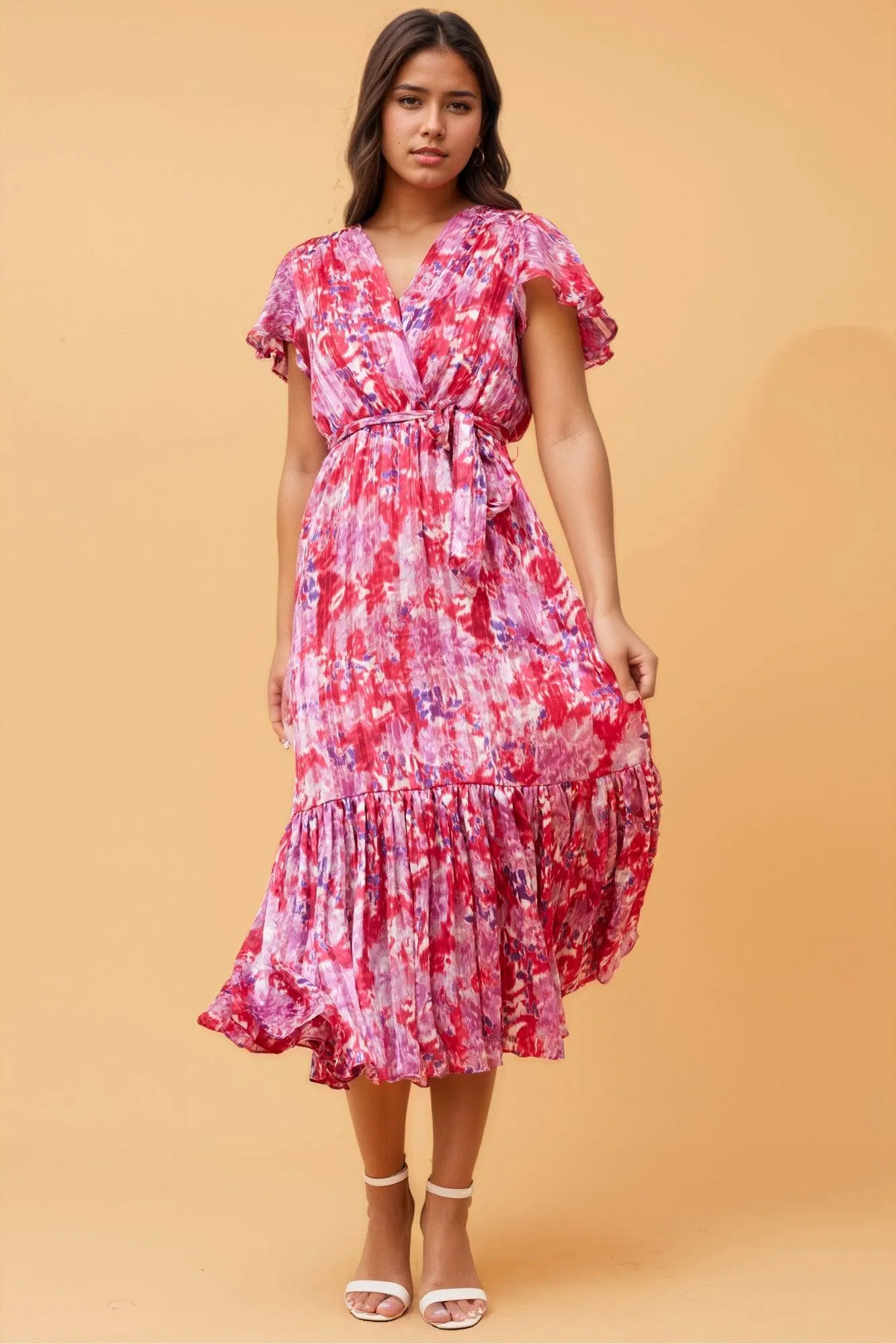 DAWN FLORAL MIDI DRESS