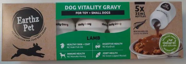 Earthz Pet Gravy Lamb Toy And Small Dogs 5x 35ml