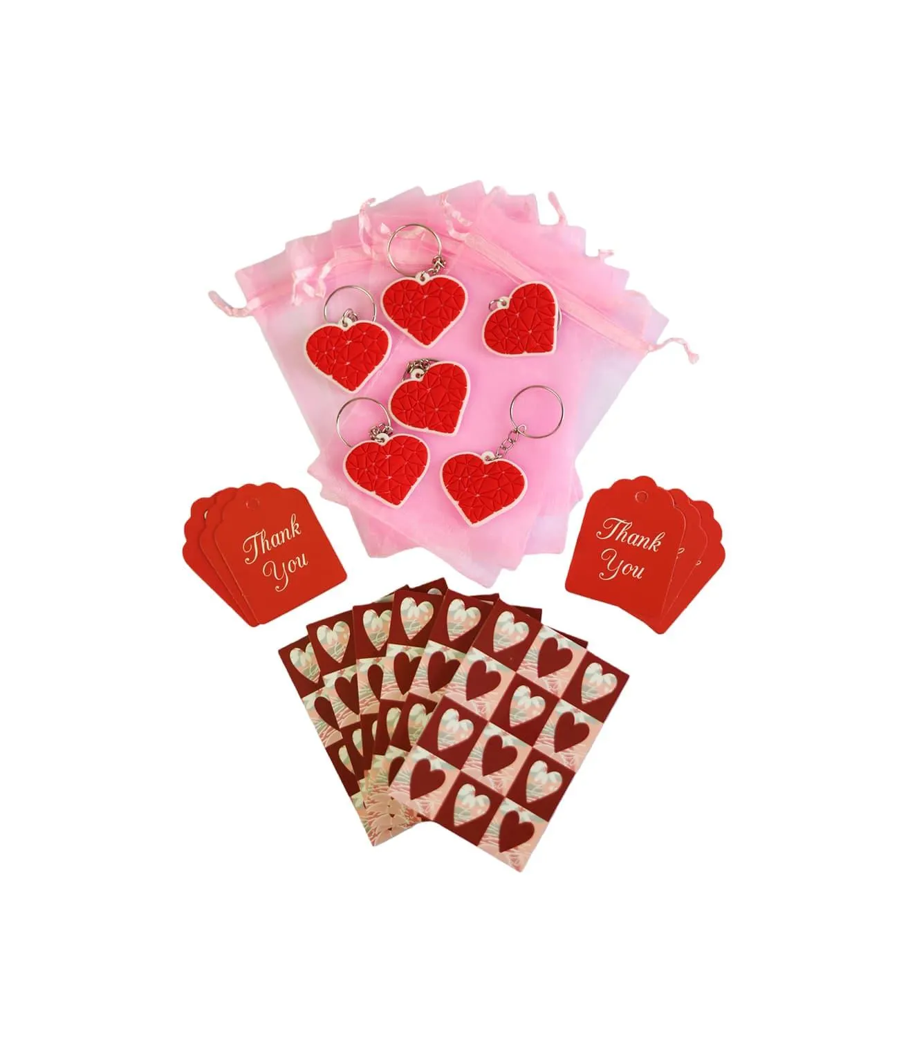 Heart Gift Bag Set 24pcs