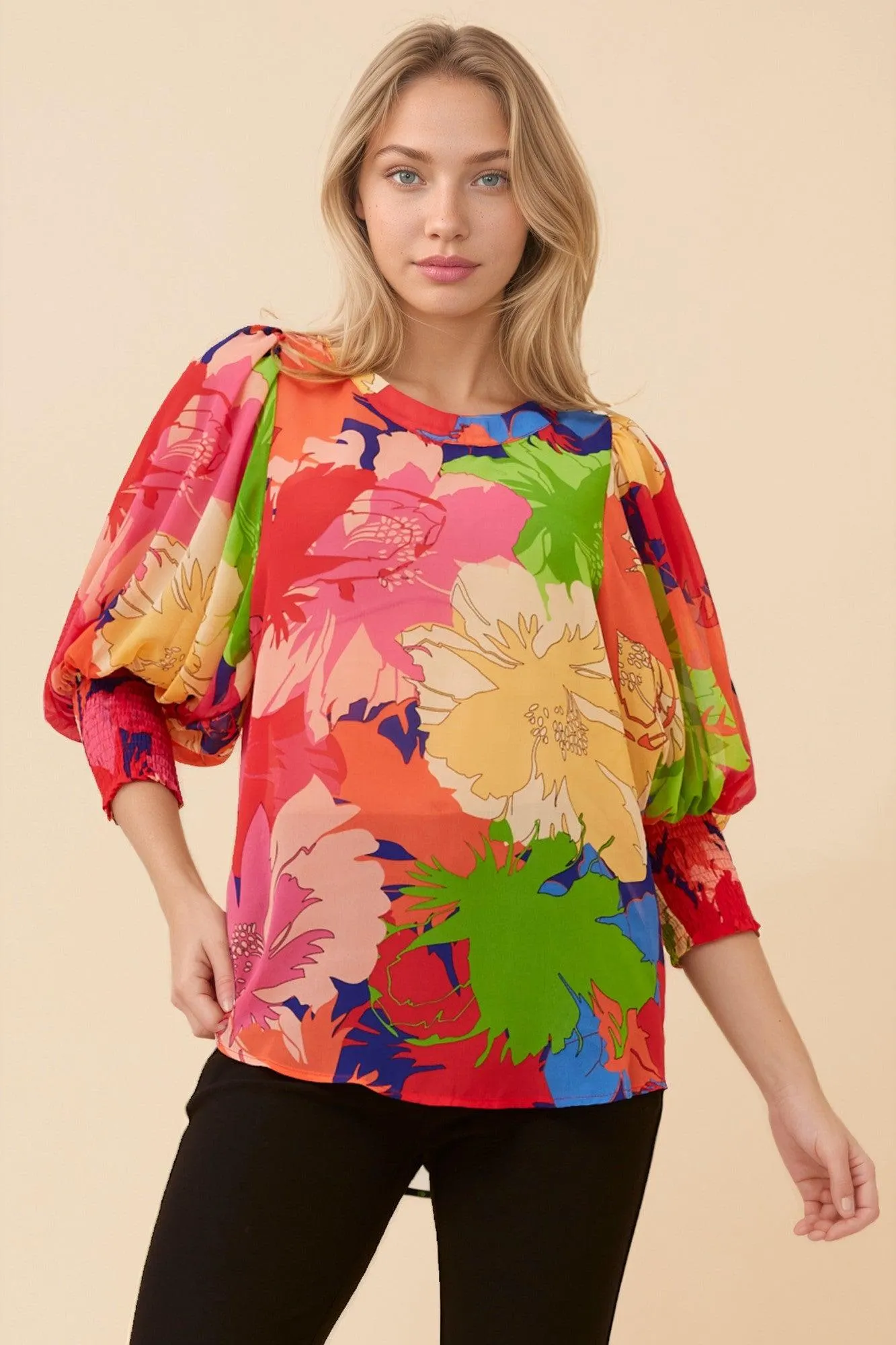 ELEGANT ABSTRACT PRINT TOP