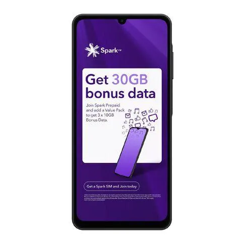 Samsung Galaxy A06 5G with Spark and Skinny Sim Black