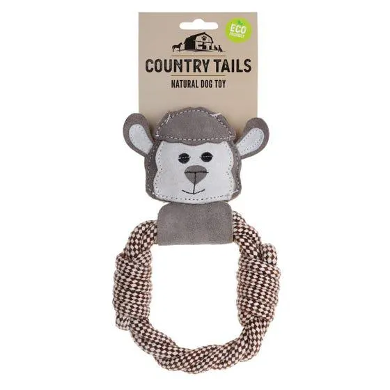 Country Tails Sheep Rope Ring Dog Toy