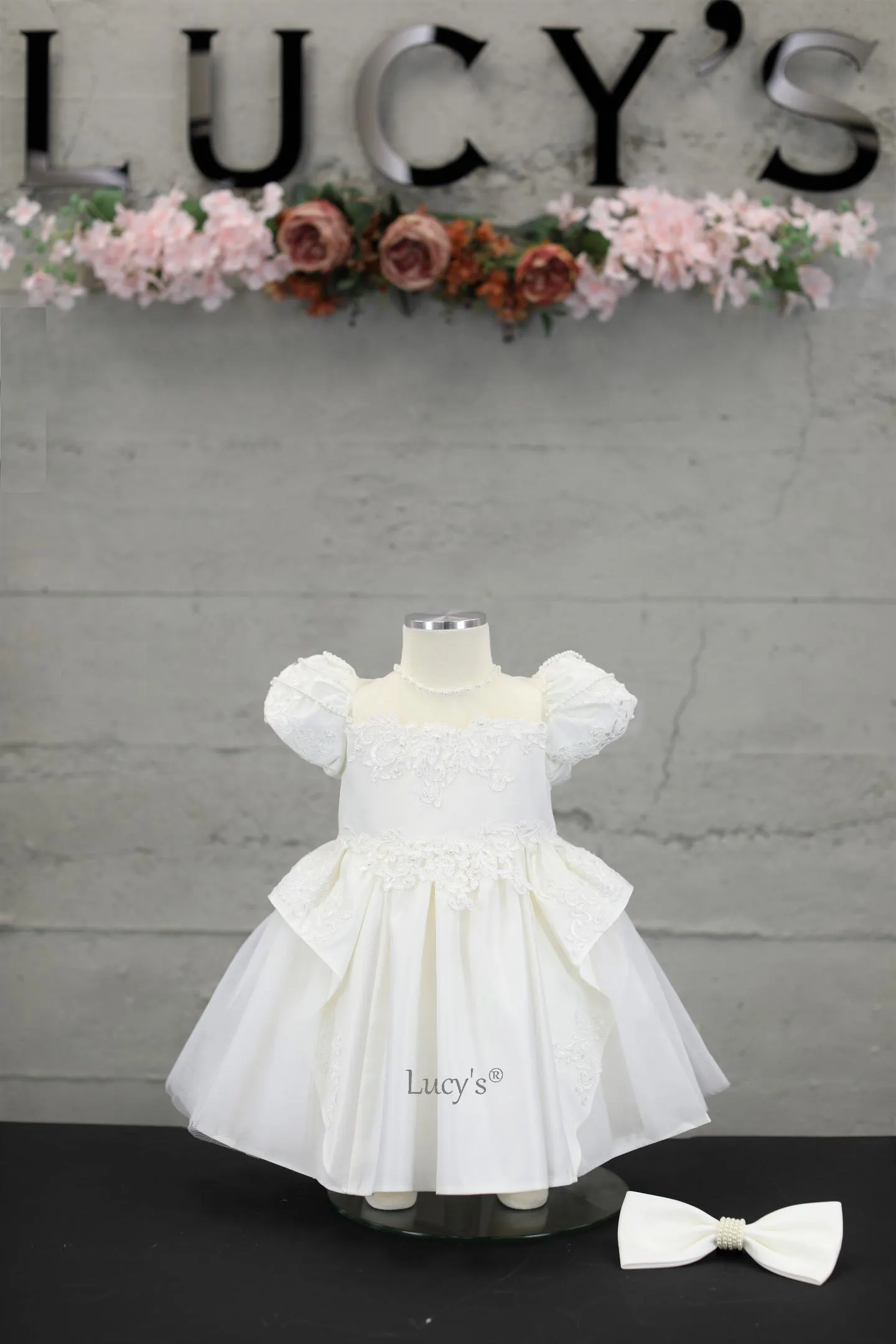 Ada Baby Girl Ivory Premium Flower Girl Dress - Nimble | Lucy's