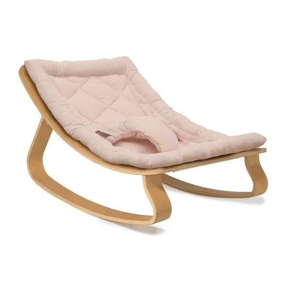 Charlie Crane Baby Rocker Levo - Beech with Nude Cushion